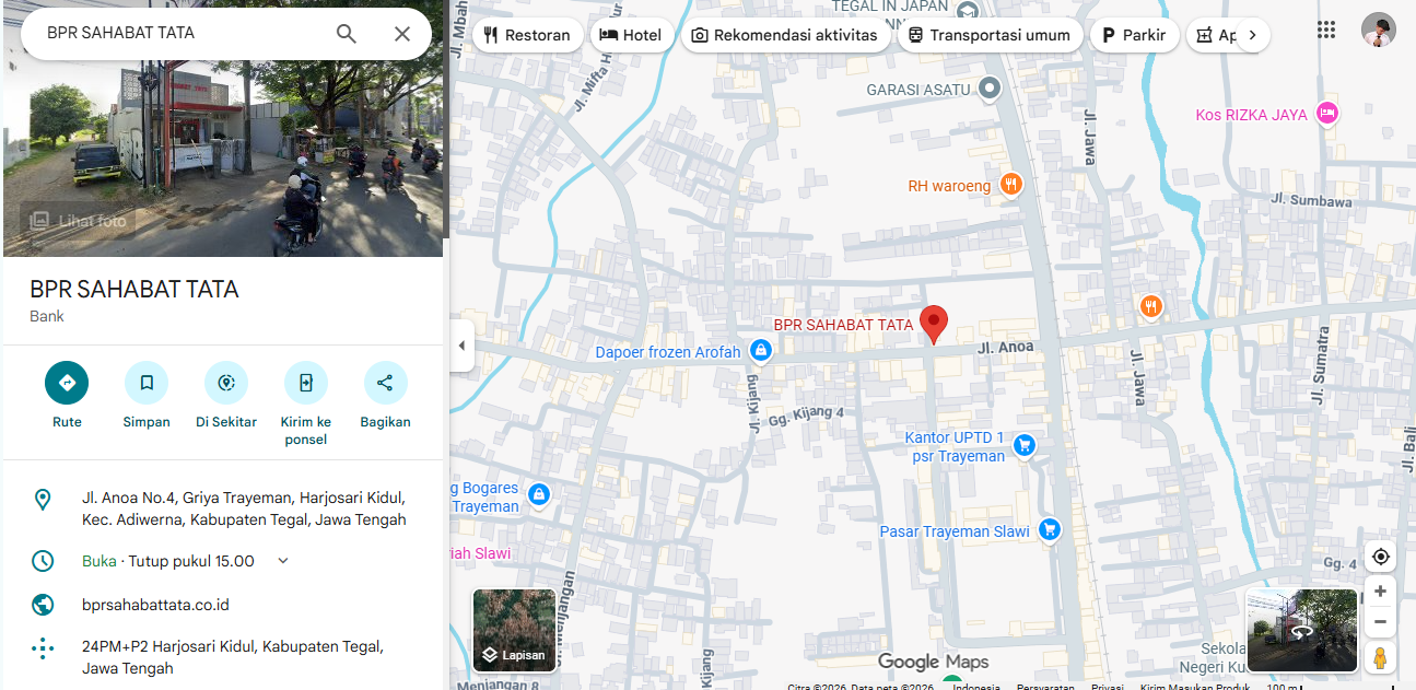 peta kantor pusat